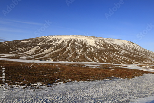 View on a mountain in the Austurland region of Iceland photo