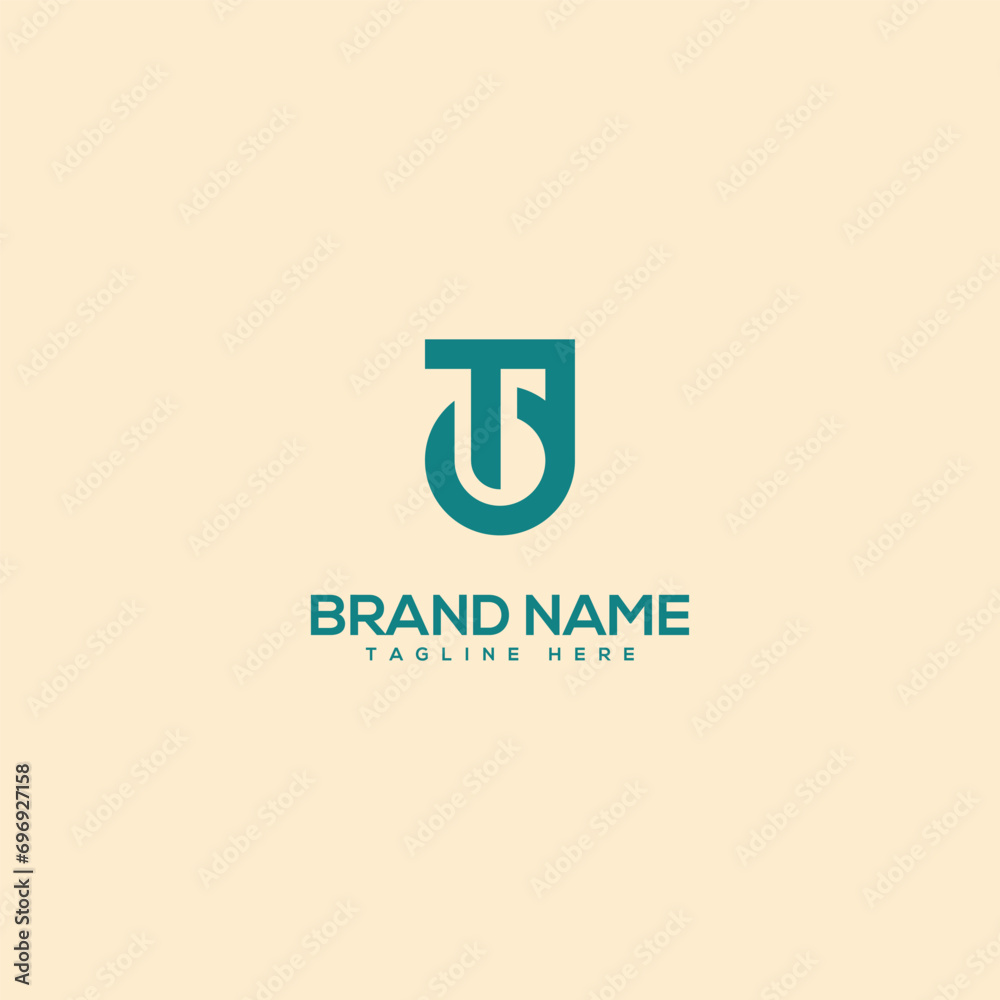 Alphabet modern unique letter TD DT logo design template - vector.