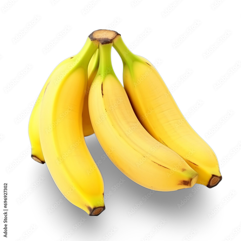 bunch of bananas isolated on Transparent background