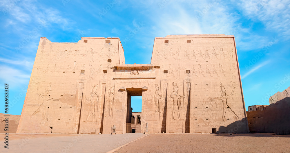 Ancient Egyptian relics in the Temple of Horus - Edfu, Egypt. Ancient Egyptian relics in the Temple of Horus - Edfu, Egypt.