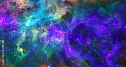 Fototapeta Naklejka Na Ścianę i Meble -  Stars and far galaxies. Wallpaper background. Sci-fi space wallpaper. Elements of this image furnished by NASA