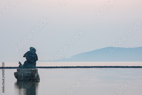 Taihu Yuantouzhu Scenic Area, Wuxi City, Jiangsu Province-Seascape at sunset