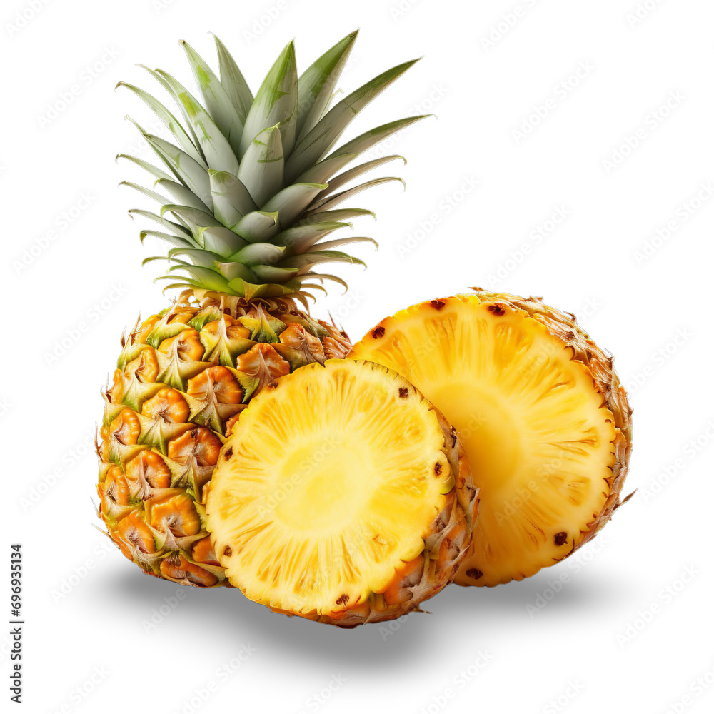 pineapple Slices isolated on transparent background