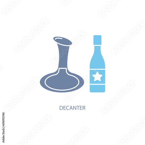 decanter concept line icon. Simple element illustration. decanter concept outline symbol design.