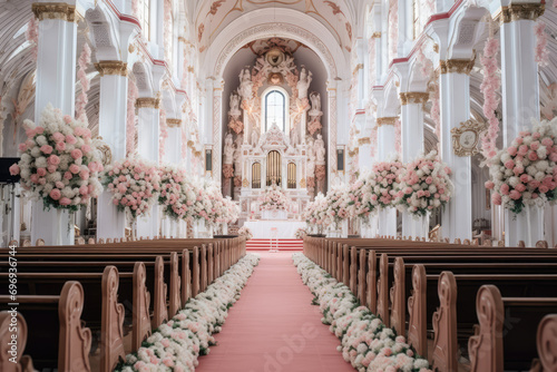 decorated hall for wedding