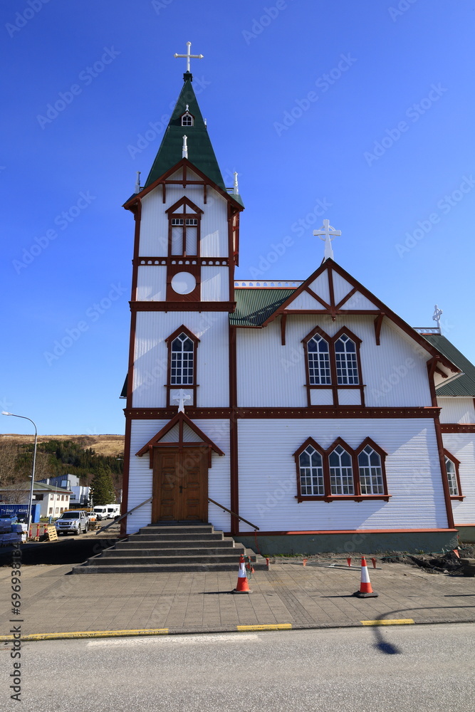 Húsavík is a town in Norðurþing municipality on the north coast of Iceland on the shores of Skjálfandi bay