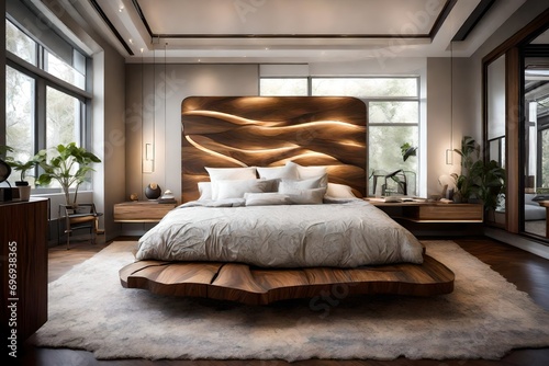 bedroom with bed © zooriii arts