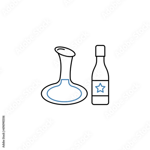 decanter concept line icon. Simple element illustration. decanter concept outline symbol design.