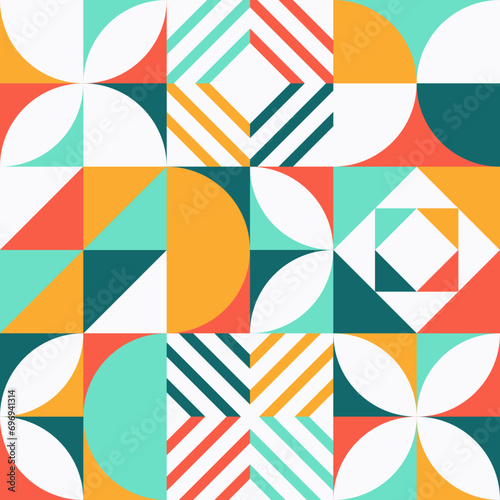 Cyan and yellow colorful abstract geometric shape vector illustration