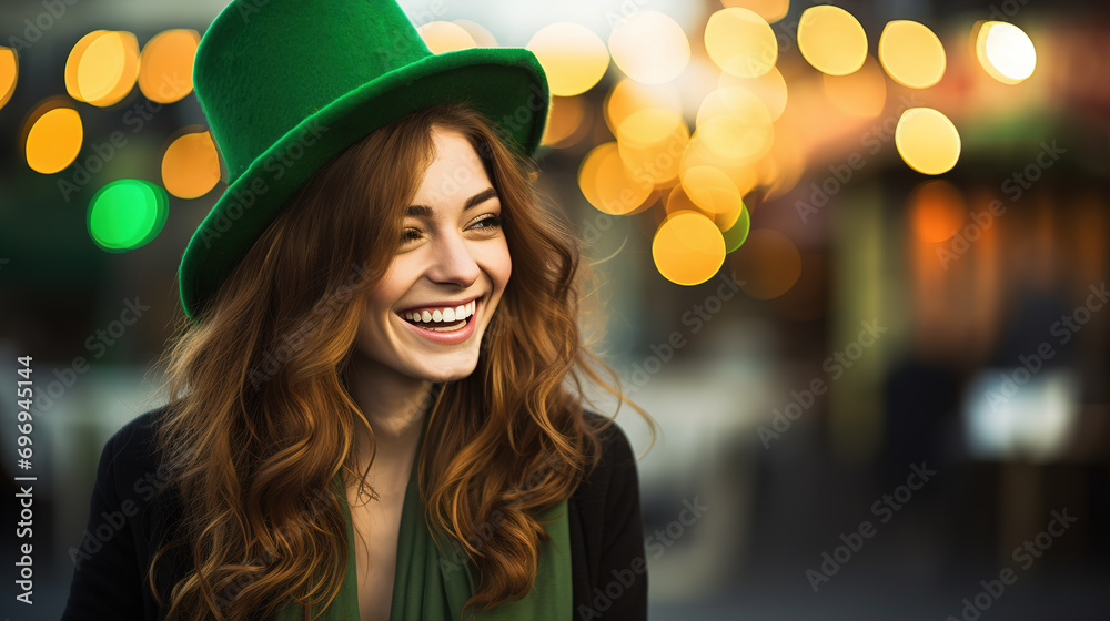 Portrait of woman celebrating St Patricks day Portrait of woman celebrating St Patricks day