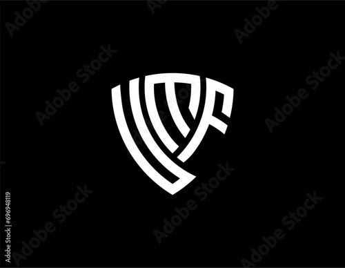 UMF creative letter shield logo design vector icon illustration photo