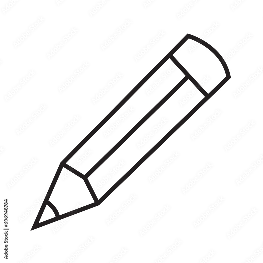 Pencil icon. Edit symbol. Draw sign, flat vector element isolated on white background. Simple vector illustration for graphic and web design. Pencil icon. Edit symbol. Draw sign, flat vector element isolated on white background. Simple vector illustration for graphic and web design.