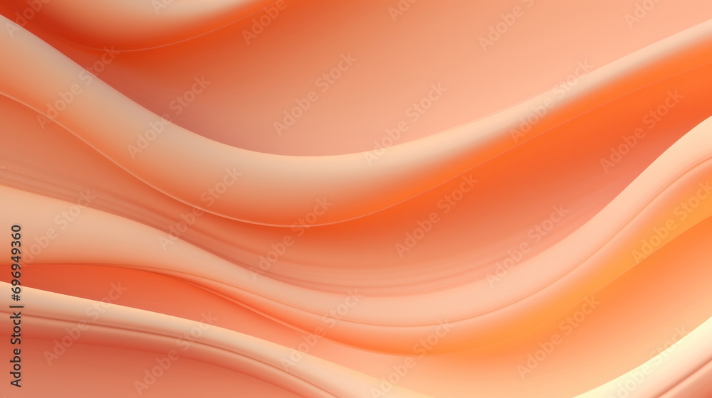 Peachy Sophistication: Abstract 3D Waves Background, Perfect for Contemporary Designs and Modern Presentations