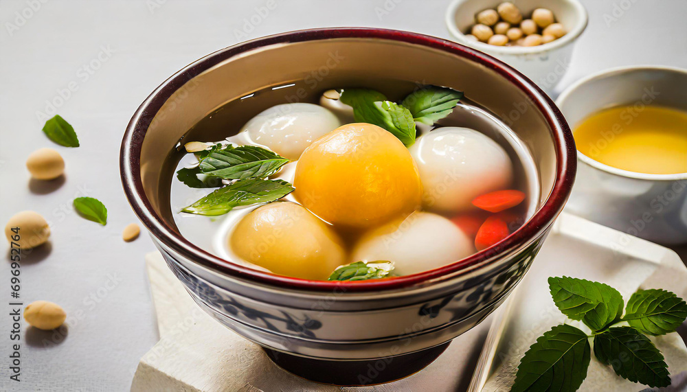Sugar-Coated Happiness: Gold Yellow Tangyuan Sweet Rice Balls for Chinese New Year Sugar-Coated Happiness: Gold Yellow Tangyuan Sweet Rice Balls for Chinese New Year