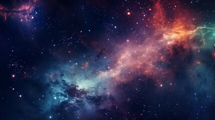 Colorful galaxy background, abstract universe wallpaper