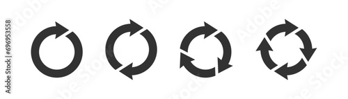Circle arrows icon. Rotation arrow symbol. Refresh button. Round reload sign. Repeat icon. Vector illustration. photo