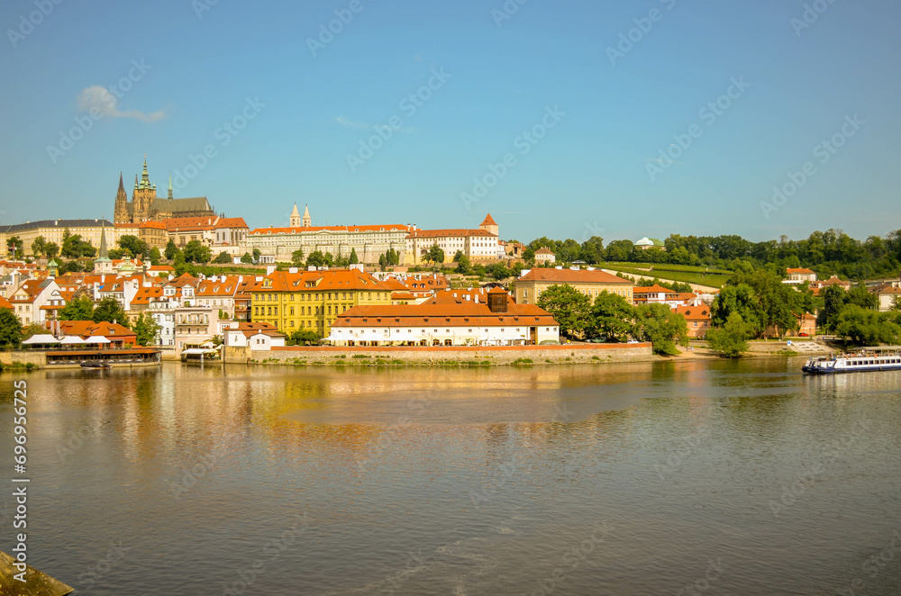 Prague castle from Vltava river