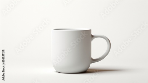 a teal mug, highlighting its unique color and comfortable grip, set against a pure white background for a visually pleasing contrast.