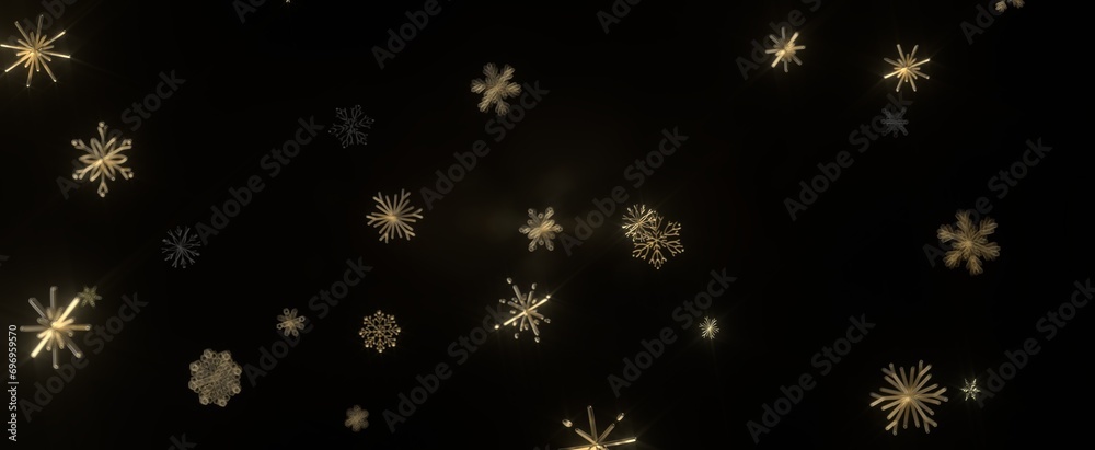 Snowflakes - Winter christmas sky with falling snow Snowflakes - Winter christmas sky with falling snow
