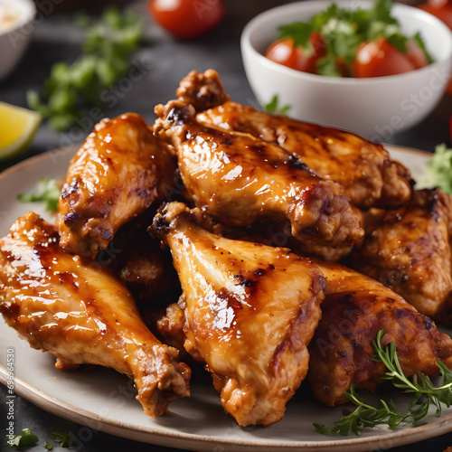 Grill juicy chicken wings