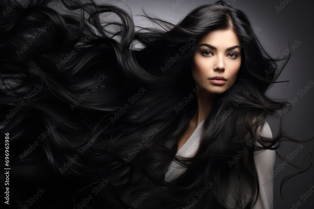 Portrait of a Woman for Hair Care Advertisement Portrait of a Woman for Hair Care Advertisement