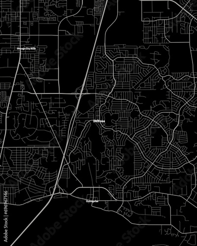 Deltona Florida Map, Detailed Dark Map of Deltona Florida photo