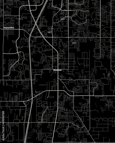 Riverview Florida Map, Detailed Dark Map of Riverview Florida photo