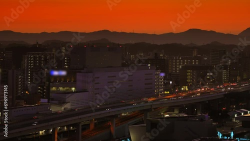 Wallpaper Mural 山の上から見える北九州の街並み Torontodigital.ca