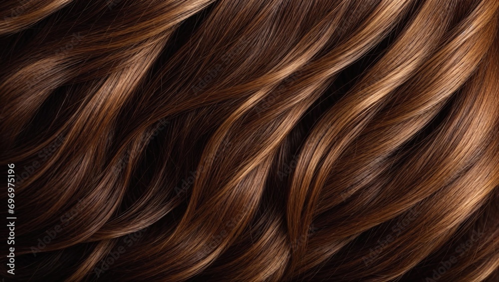 Fototapeta premium brown hair flowing in silky textured