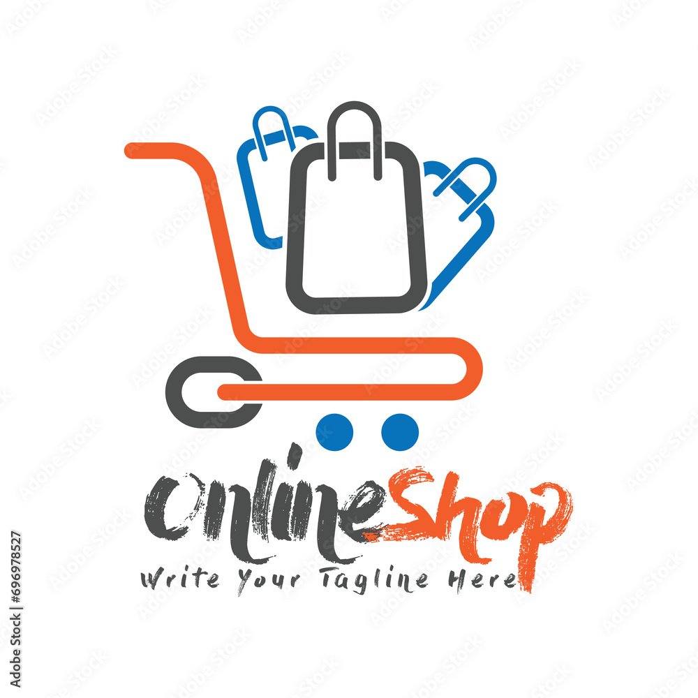 Online Shop logo design and vector file Online Shop logo design and vector file