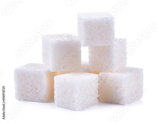 Zuckerwürfel isoliert auf weißem Hintergrund, Freisteller
