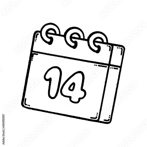 svg 14FEB love doodle element set