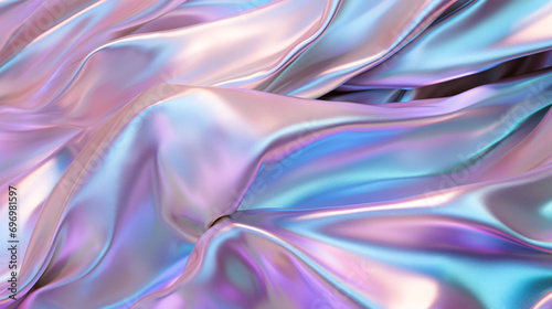 A super-tight iridescent, holographic manifestation with a wavy effect.