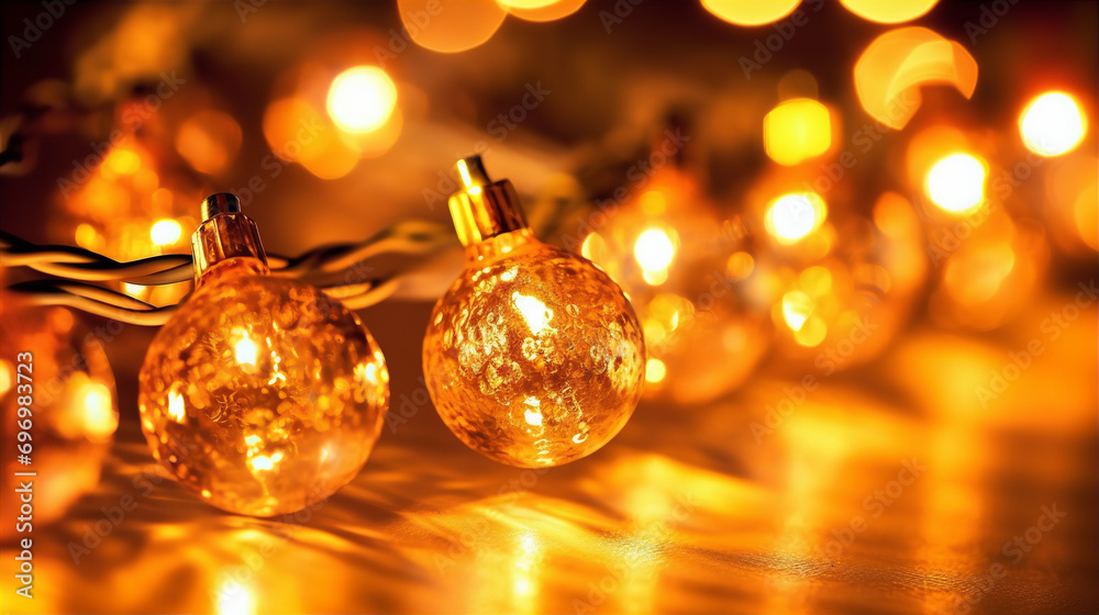 Christmas Glow: Intimate Glimpse of Twinkling Fairy Lights