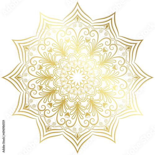 Golden mandala.Mandala de lujo .color dorado