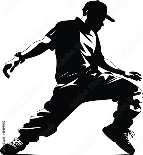 Freestyle Hip-Hop Dancer Vector for Street Dance Tutorials and Urban Art Projects