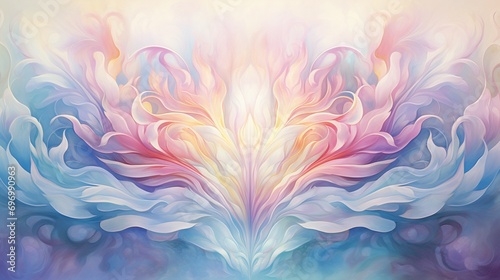 Harmonic Mandalas: Sacred Geometry with Pastel Gradient, Rainbow Aura, and Spiritual Chakra Energies.