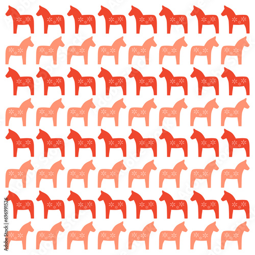CHRISTMAS NORDIC DALA RED HORSES CREATIVE PATTERN TEXTURE BACKGROUND photo