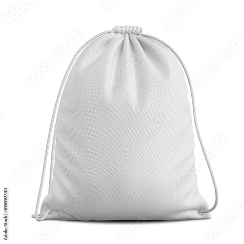 an image of a white gym sack isolated on a white background