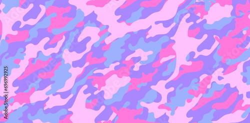 Pink camouflage military pattern. Vector camouflage pattern for clothing design.