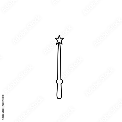 Magic wand line icon