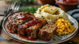 Delicious Meatloaf and Mashed Potatoes 