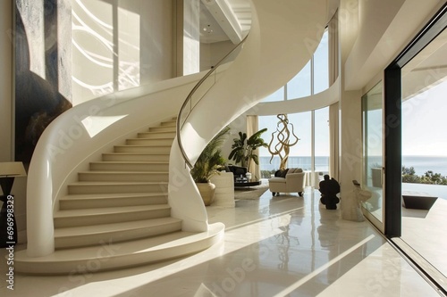 the intertwining staircase as a symbol of luxury and refined living