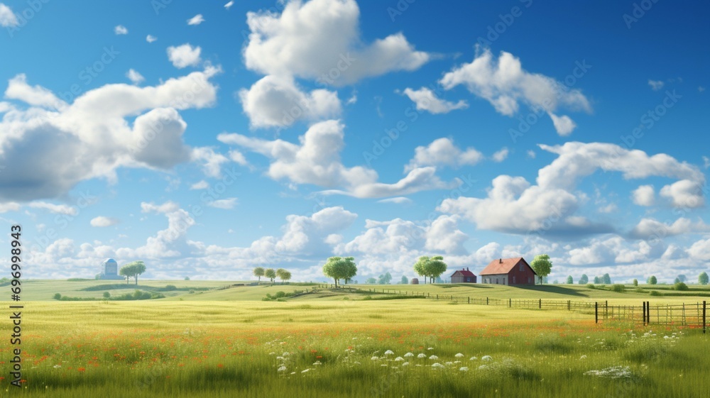 Clouds in a Farm Setting Background Clouds in a Farm Setting Background