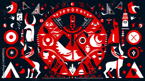 Mystical runes and symbols from folklore. vektor icon illustation