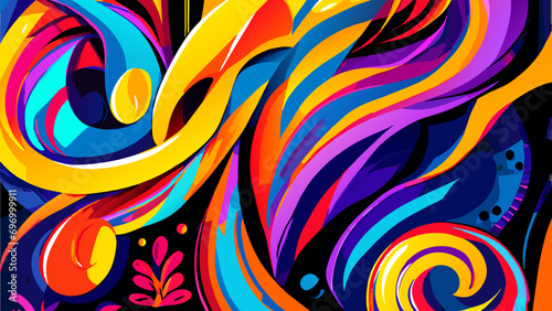 Bold and colorful graffiti-style designs. vektor icon illustation photo