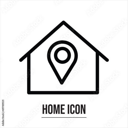  House icons. Real estate. Homely or housing contour. Residential building. Urban apartment. In black and white color.