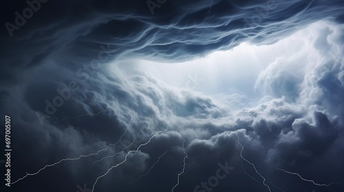 Electric Skies: The Majestic Power of Thunderstorm Clouds Illuminated by Lightning