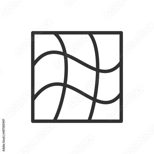 Warp Mesh, linear icon. Image editing tool. Line with editable stroke