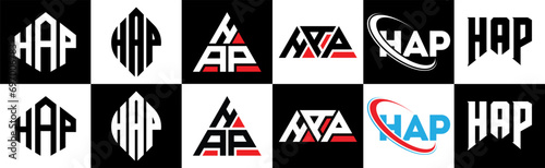 Foto HAP letter logo design in six style